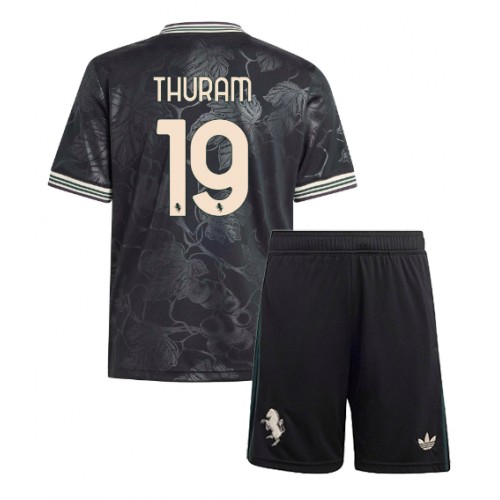 Fotbalové Dres Juventus Khephren Thuram #19 Dětské Alternativní 2025-26 Krátký Rukáv (+ trenýrky)